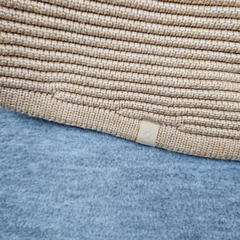 Lululemon Women's Tan Total Ellipse Sweater Cashmere Long Sleeve Size M/L